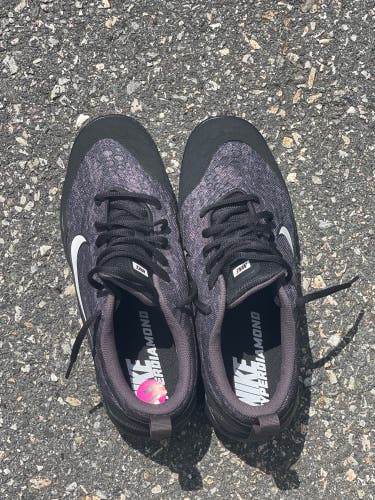 Black Women's Molded Cleats Low Cut Lunar HyperDiamond 2 Elite