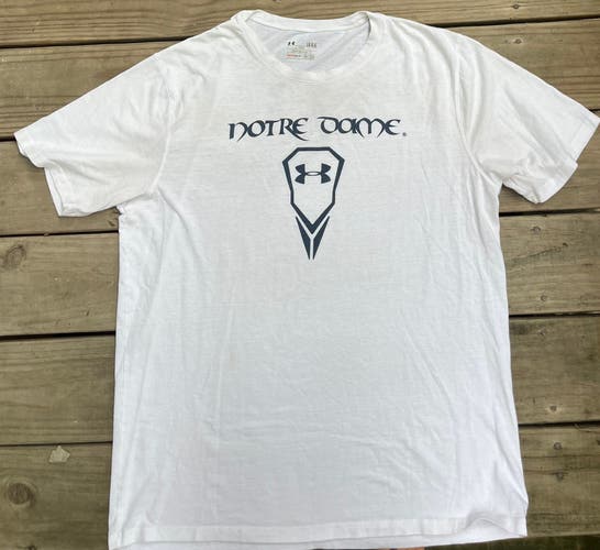 University of Notre Dame Lacrosse Official Team Issued Under Armour Tee