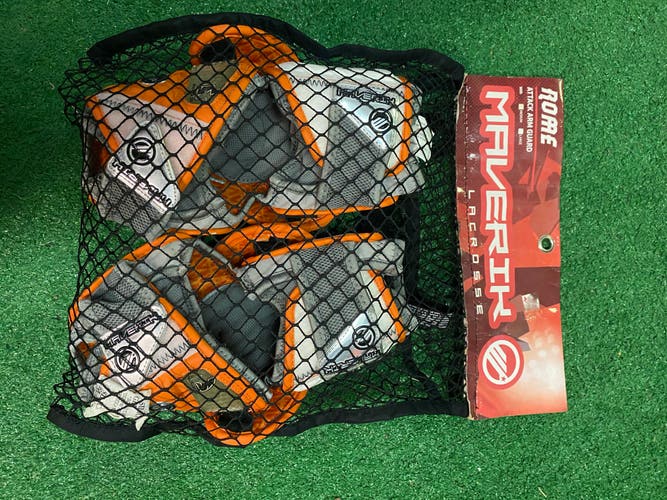 New Maverik Rome Lacrosse Arm Guards Medium Orange