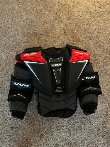 Used Small CCM  Extreme Flex Shield II Goalie Chest Protector