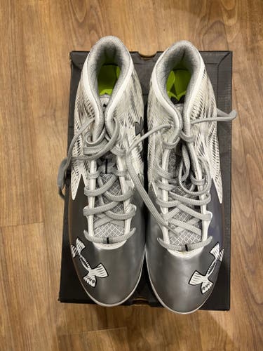 Under Armour Nitro Mid MC Clutch Fit Football Cleats - White Brand New in Box
