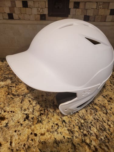 Matte White - Under Armour UABH2-100 Batting Helmet - Size 6.5 - 7.5