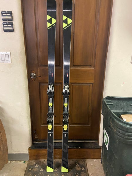 Skis Used Men's Fischer Racing RC4 World Cup GS With Bindings Max Din 20