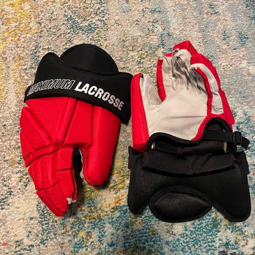 Used MaxLax Box Lacrosse Goalie Gloves