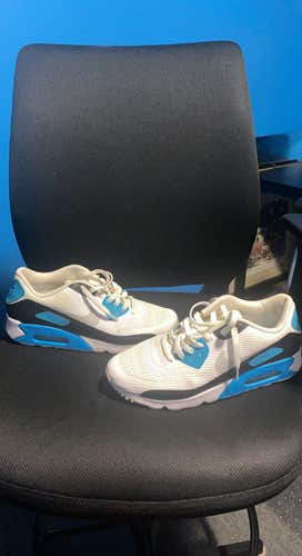 Nike Air Max 90 White/Lazer Blue/Black Adult Size 11 (Women's 12) Shoes