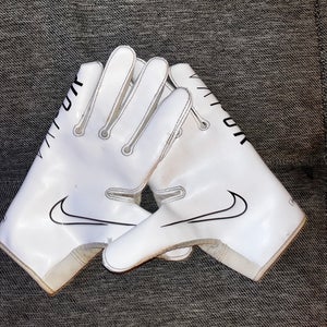 White Youth Large Nike Vapor Jet Gloves
