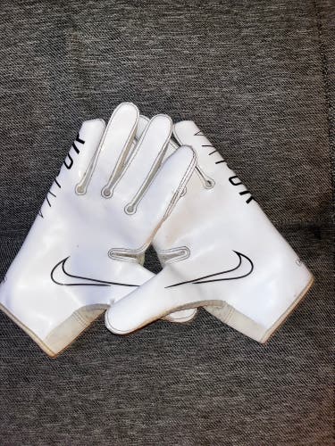 White Youth Large Nike Vapor Jet Gloves