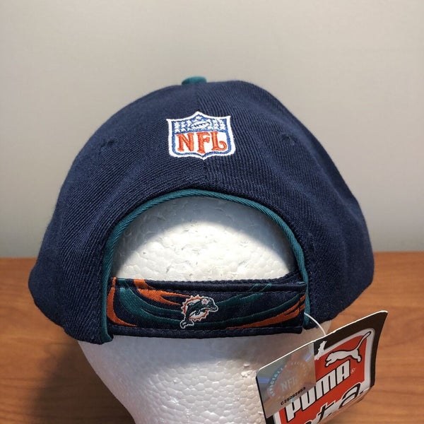 Vtg '90s Miami Dolphins Reebok NFL Equipment Adjustable Strap Hat Old Logo