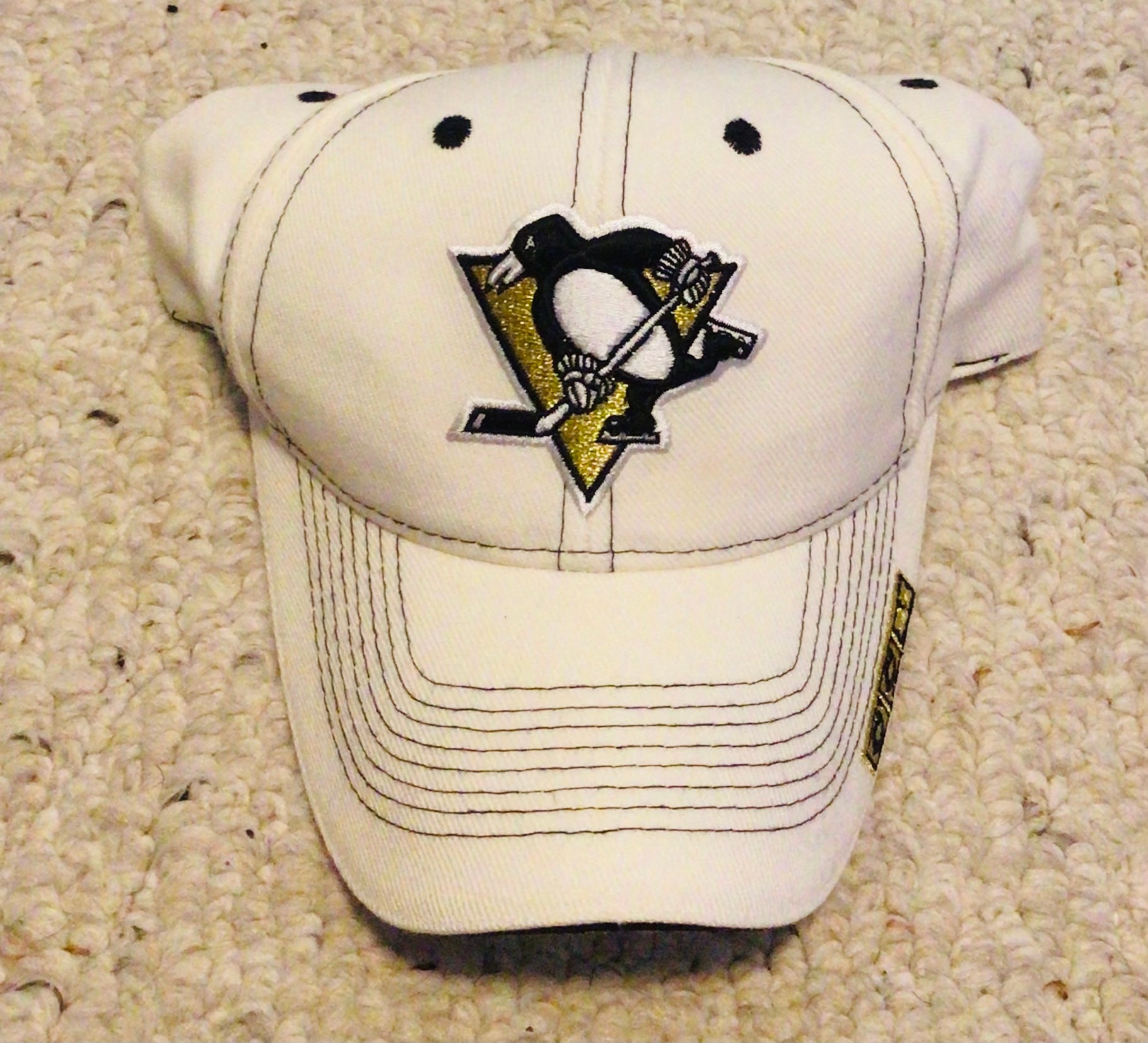 Pittsburgh Penguins Hat Baseball Cap Snapback White NHL Hockey Reebok USA  Crosby
