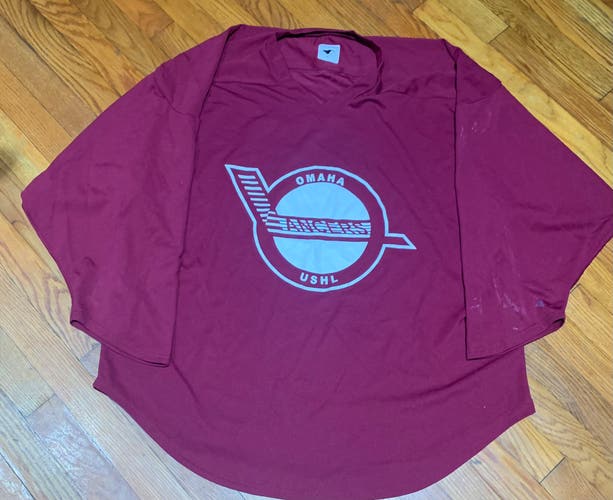 Omaha Lancers USHL Maroon Practice Jersey XL