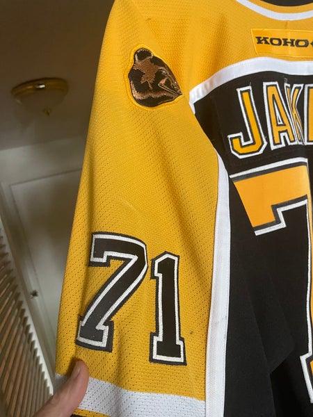 Black Used Size 58 Koho CCM Boston Bruins Jersey #71 JAKES