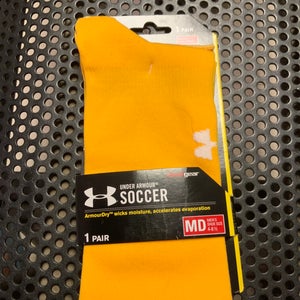 Yellow New Medium Under Armour Football/Soccer/Baseball/Lacrosse Socks