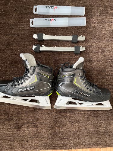 Used Bauer Intermediate Size 6.5 Fit 3 Elite Hockey Goalie Skates