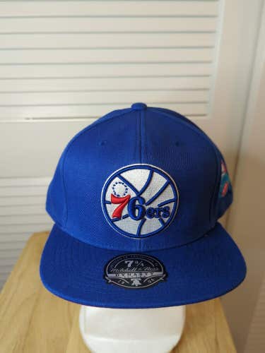 NWS Philadelphia 76ers Mitchell &Ness Fitted Hat 7 3/4 NBA