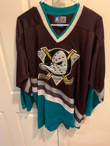 Original Starter Anaheim Mighty Ducks Jersey, Adult Medium