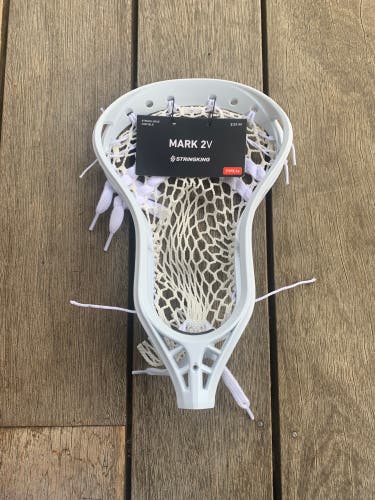 StringKing Mark 2V Brand New $130 Retail. Type 4s strung Lacrosse head - White.
