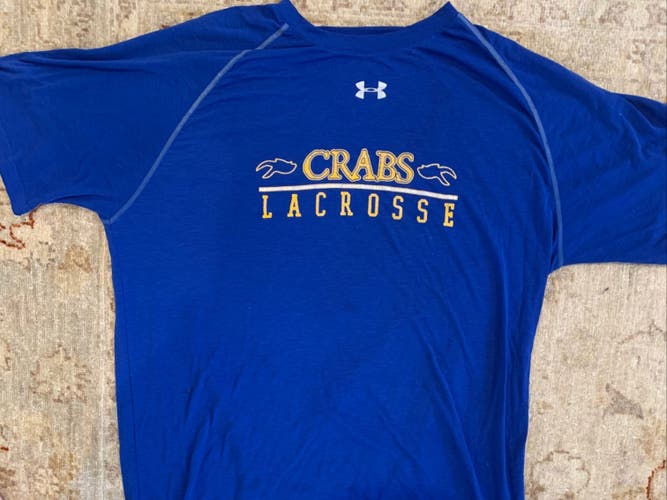 Large Blue Crabs Lacrosse Under Armour T-Shirt