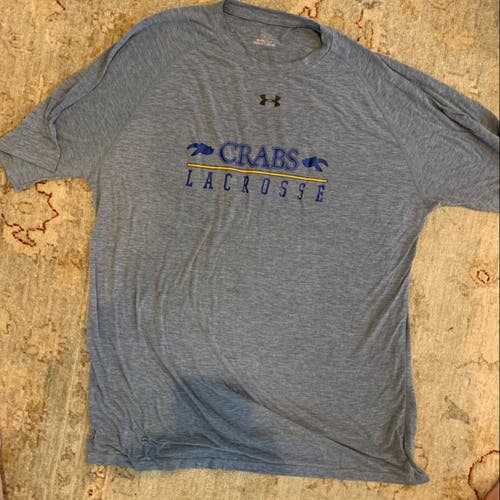 Grey Baltimore Crabs Lacrosse Club Large Under Armour Shirt