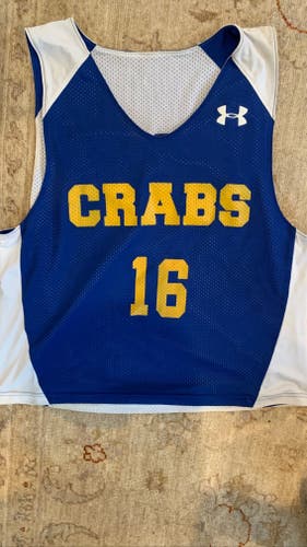 Blue/White Large Baltimore Crabs Lacrosse Club Under Armour Jersey