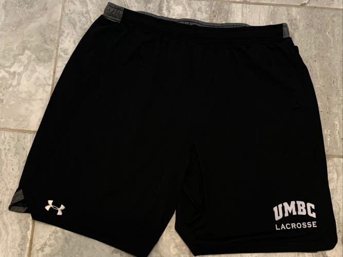 Large Black UMBC Lacrosse Under Armour Shorts