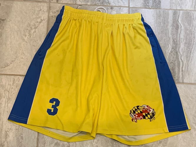 Yellow Crabs Lacrosse Club Large Adrenaline Shorts