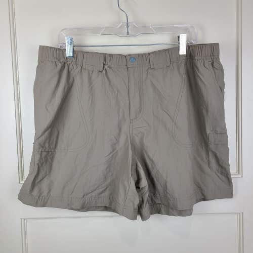 Columbia Khaki Men's Packable Nylon Cargo Shorts  Quick Dry Size: XL