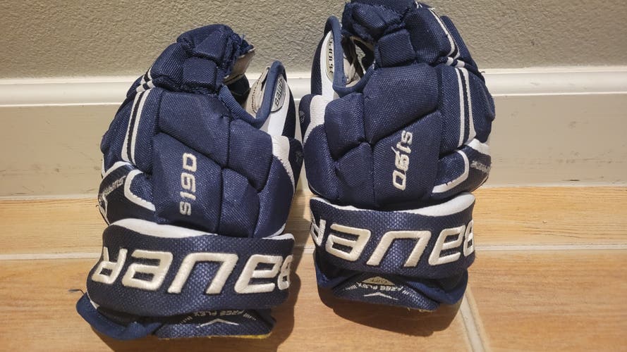 Used Bauer Supreme 190 Gloves 10" - Navy