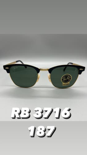 RAY-BAN Clubmaster Metal Classic Unisex Sunglasses RB3716 187