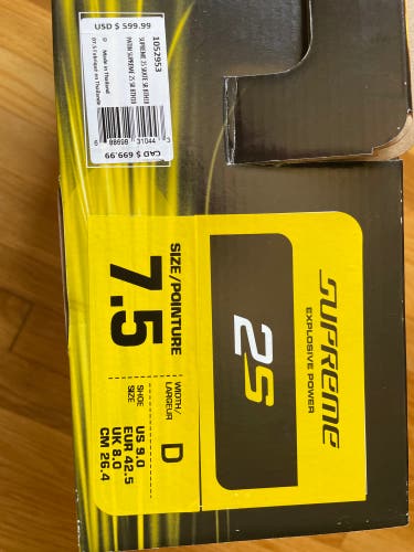 Used Bauer Regular Width  Size 7.5 Supreme 2S Hockey Skates