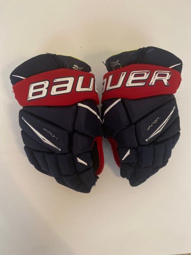Used Bauer Vapor 2X Gloves 12" Navy and Red