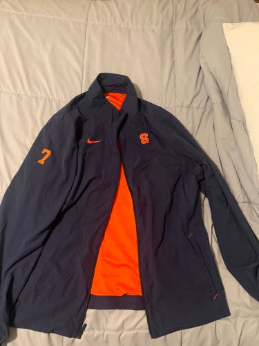 Blue Syracuse Lacrosse Team Issued XL Nike Travel Jacket