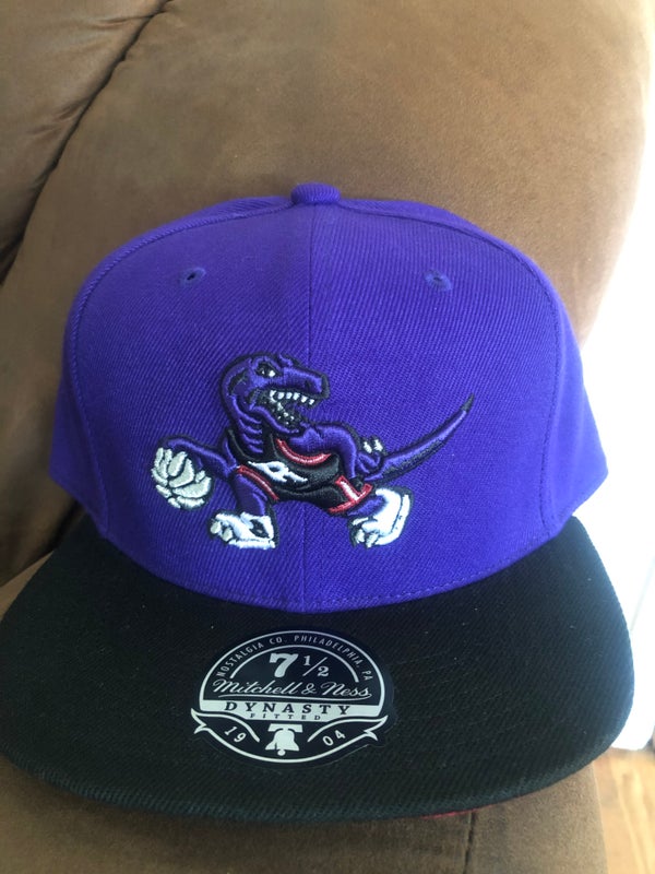 Toronto Raptors Mitchell & Ness x Lids Team Era Pinwheel Stripe Snapback Hat  - Purple