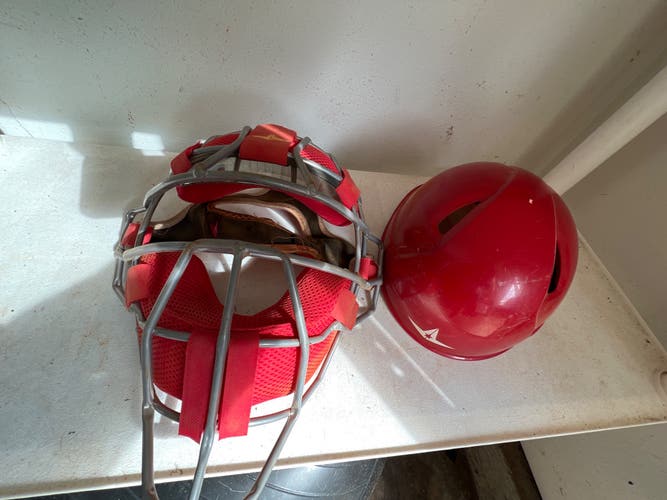 All Star FM25 Catcher's Mask And skull Cap