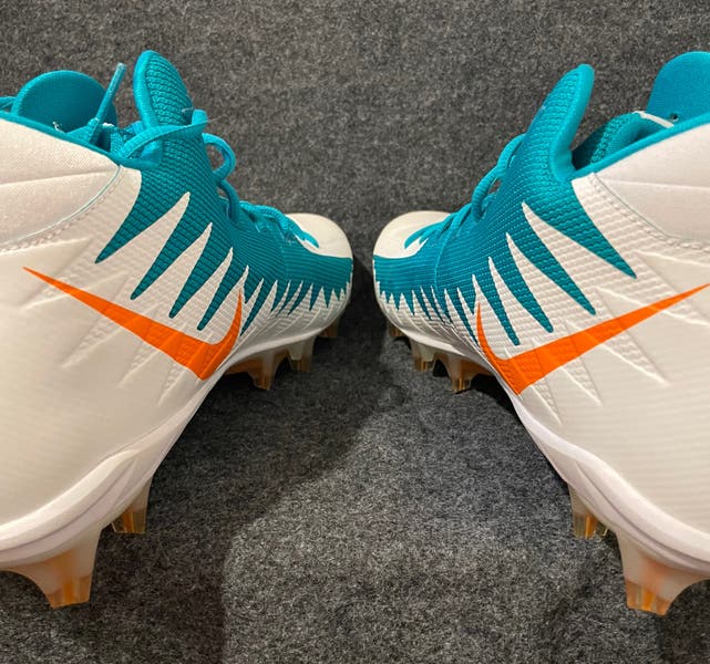 Men's Nike Alpha Menace Pro Mid Football Cleats Miami Dolphins