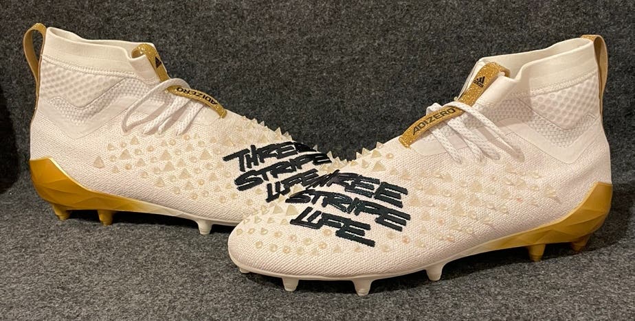 アメフト NFL PRO ADIZERO 8.0 XLサイズ ゴールド【新品】 Adidas Adizero 8.0 Gold White Metallic Football Cleats Men's