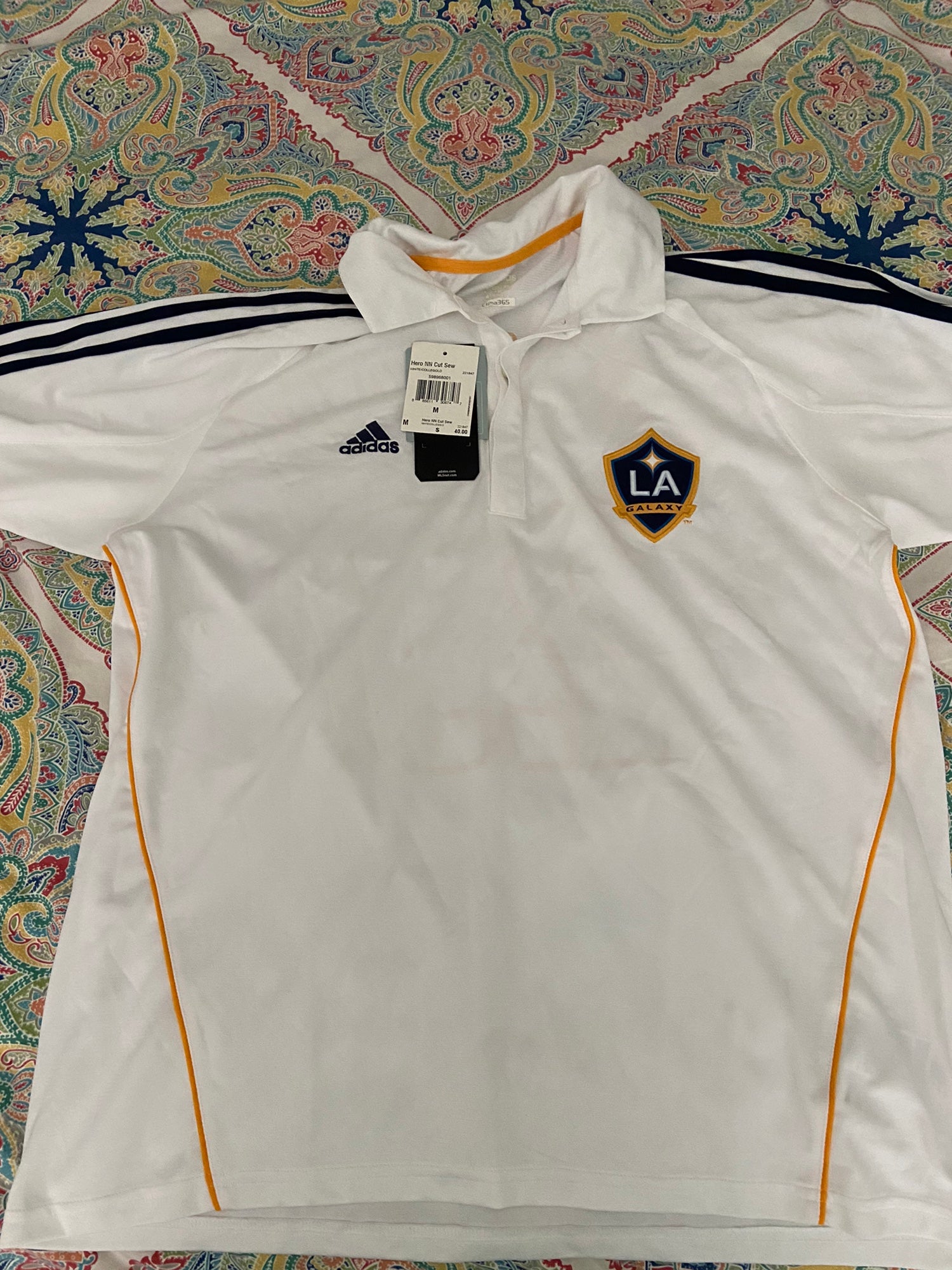 MLS Authentic Mitchell & Ness LA Galaxy Soccer Jersey New Mens Sizes $65
