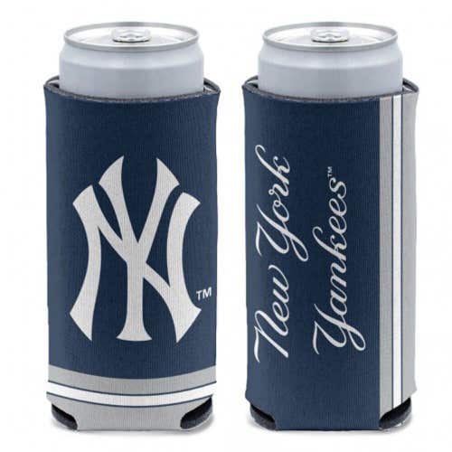 New York Yankees MLB Slim Can Cooler Two Sided Design