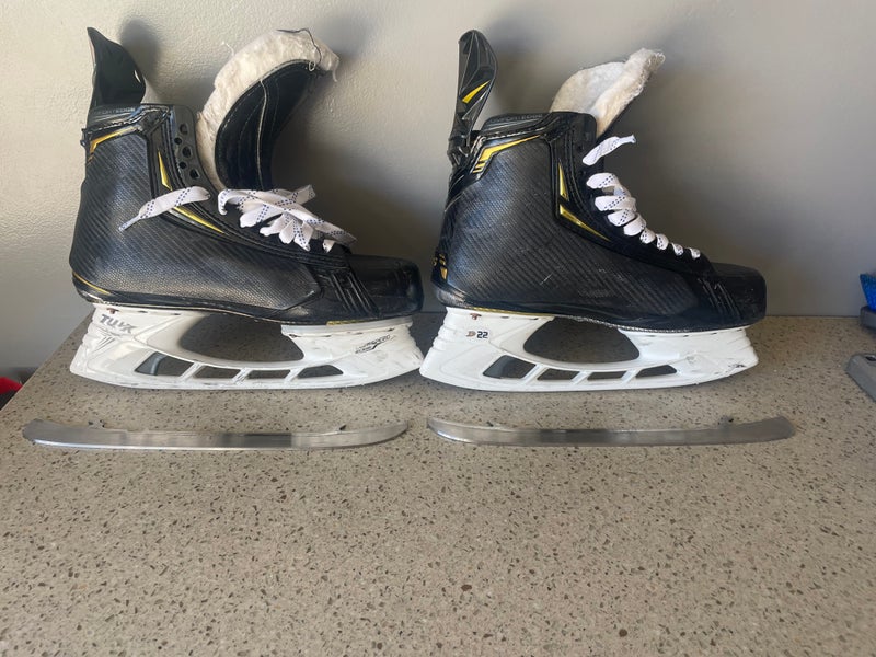 Used Bauer Pro Stock Size 9.5 Supreme 2S Pro Hockey Skates