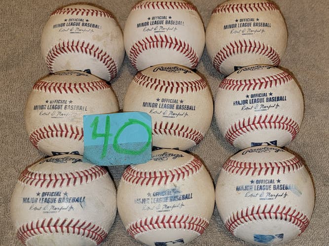 Used Rawlings Official Major League Baseballs 9 Pack