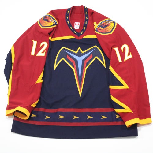 2002-03 Atlanta Thrashers Tony Hrkac game issued w/ COA Reebok 56