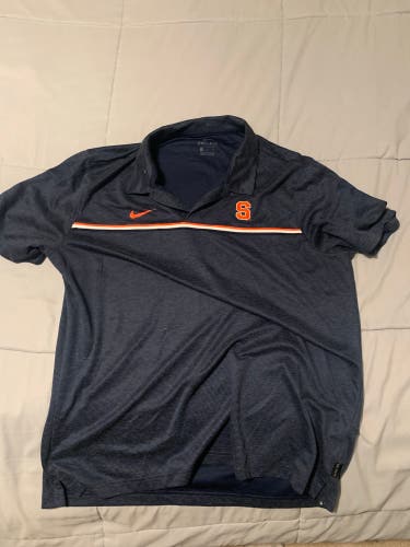 RARE Syracuse Lacrosse Team Issued Blue XL Nike Shirt