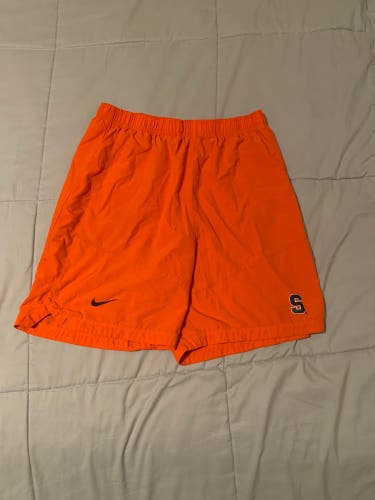 RARE Syracuse Lacrosse Team issued Orange Large Nike Practice Shorts