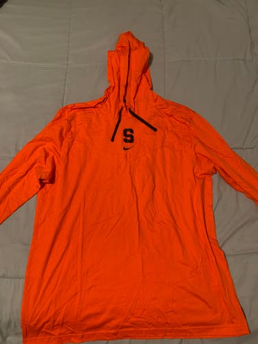 RARE Syracuse Lacrosse Team Issued Orange New Nike Sweatshirt
