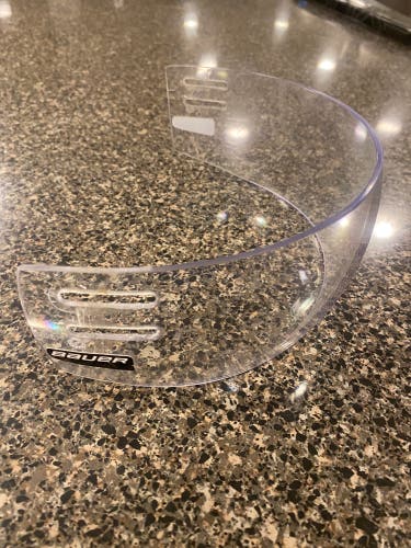 Medium Bauer Visor Pro Straight Visor Clear