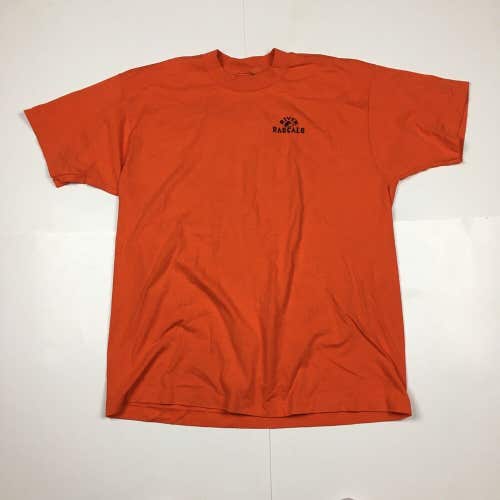 Vintage 90s River Rascals Rendezvous Orange Graphic T-Shirt Single Stitch Sz XL