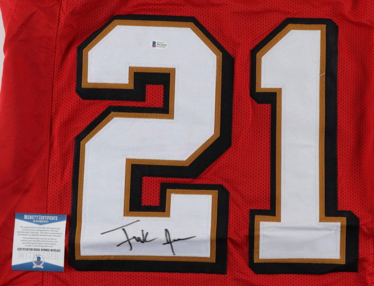 Atlanta Falcons Frank Darby Autographed Signed Jersey Jsa Coa