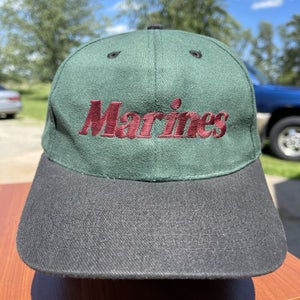 Vintage United States Marines Embroidered Snapback Hat Rare Toppers Cap Military