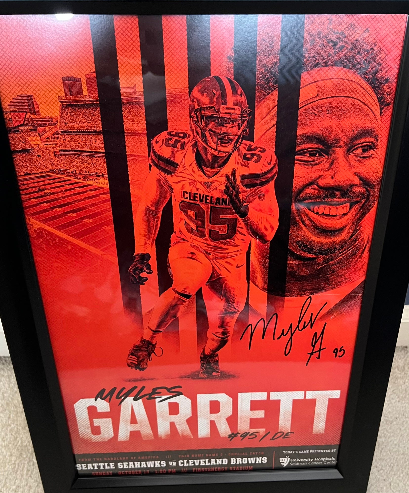 Myles Garrett 95 for Cleveland Browns fans Poster for Sale by