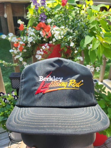 Vintage RARE Berkley Lighting Fishing Rod Gor-Tex Promo Hat Cap Vtg Snapback USA
