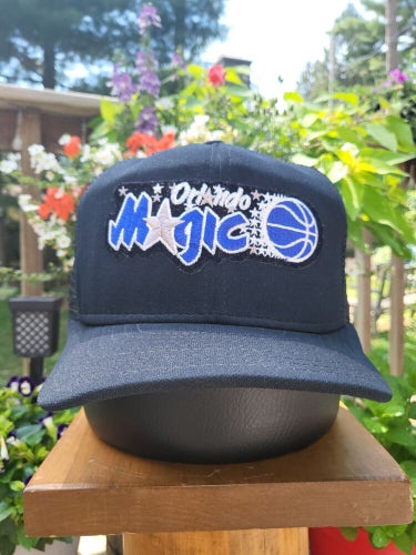 Vintage Orlando Magic AJD Trucker Mesh Patch Black Dome NBA Sports Hat Snapback